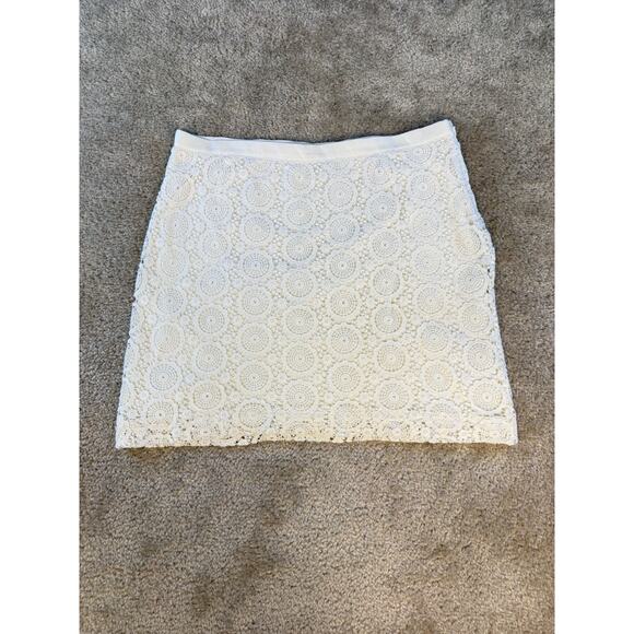 Banana Republic Dresses & Skirts - Banana Republic Womens Lace Overlay Pencil Skirt Taupe Size 10 Zip E156